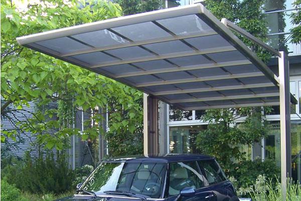 COPERTURA MODERNA ACCIAIO E POLICARBONATO